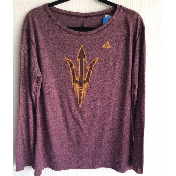 NWT, AdidasArizona State Sun Devils  Long Sleeve Tee Shirt - Large - Picture 1 of 8